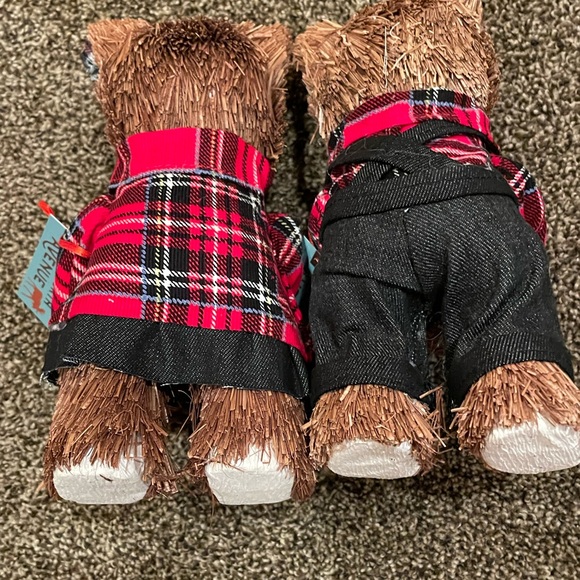 Ellsworth Avenue Vintage Christmas Decor Straw Bear Set- Boy and Girl Set - Picture 3 of 5